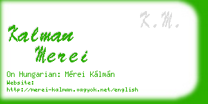 kalman merei business card