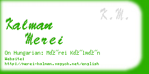 kalman merei business card